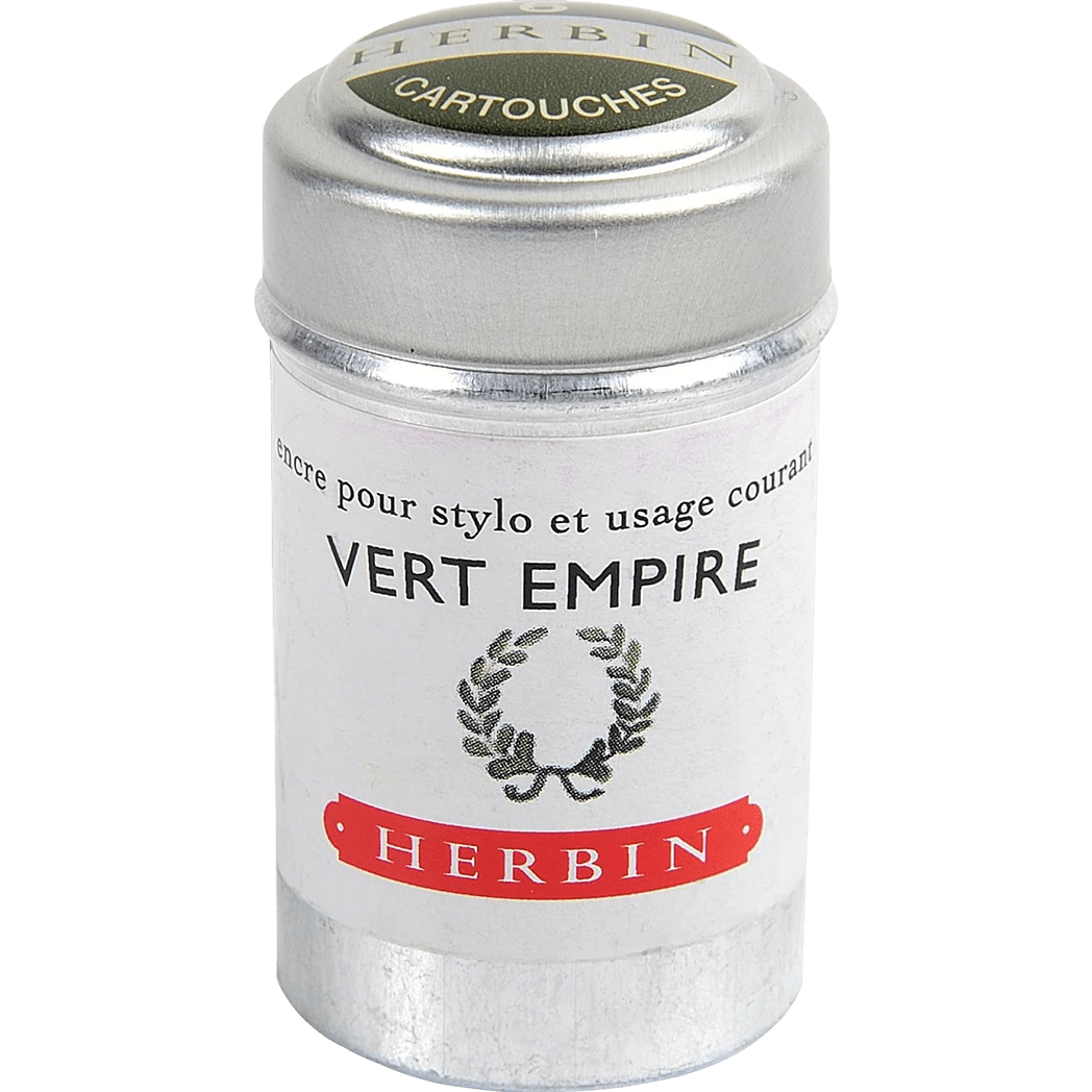 J. Herbin Fountain Pen Vert Empire Ink Cartridge - Pen Boutique Ltd