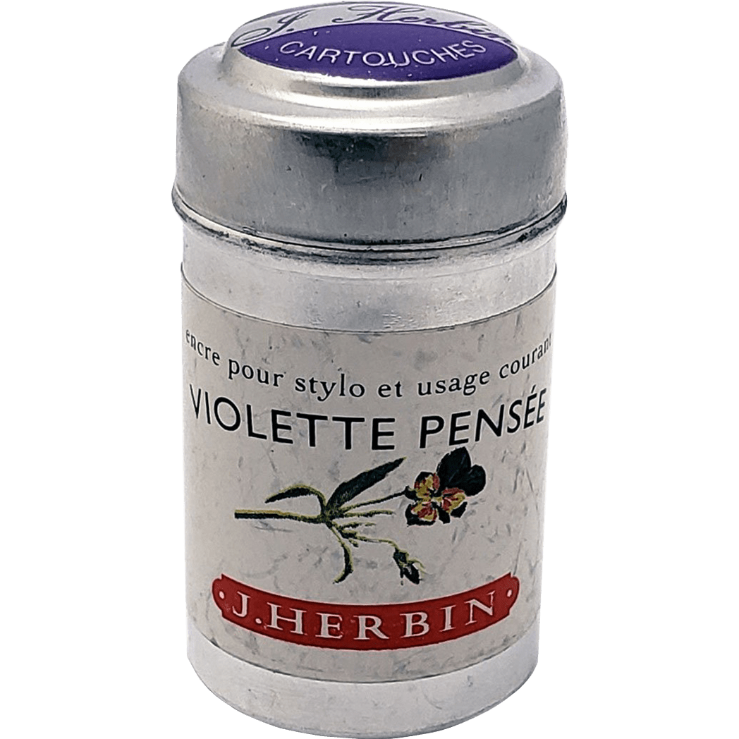 J. Herbin Fountain Pen Violette Pensee Ink Cartridge - Pen Boutique Ltd