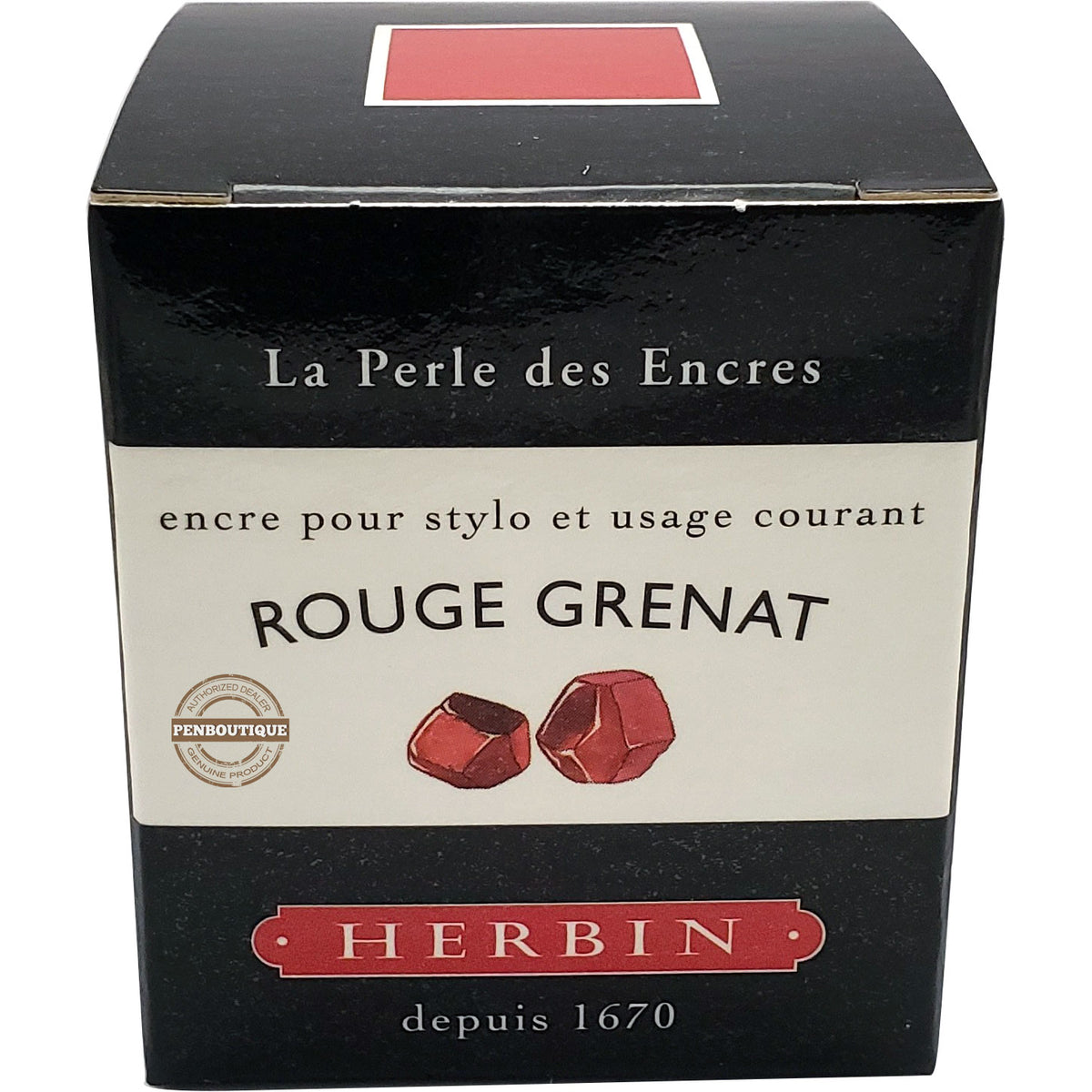 J. Herbin Ink Bottle - Rouge Grenat - 30ml - Pen Boutique Ltd