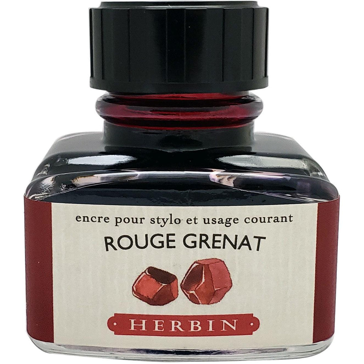 J. Herbin Ink Bottle - Rouge Grenat - 30ml - Pen Boutique Ltd