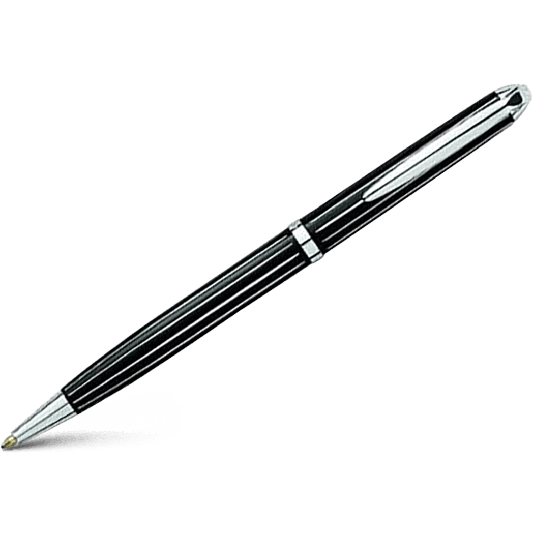 Laban Ballpoint Pen - Black Diamond - Sterling Silver Trim - Pen Boutique Ltd