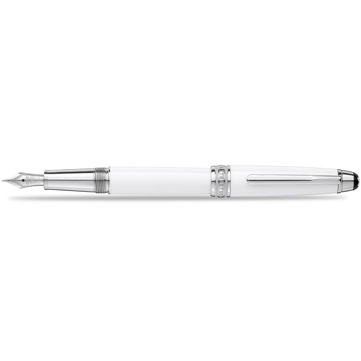 Montblanc Meisterstück Fountain Pen - Solitaire White - Platinum Trim - Classique - Pen Boutique Ltd