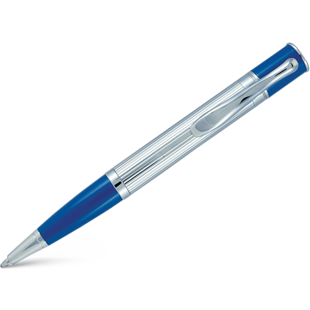 Monteverde Mini Jewelria Cobalt Blue Line Cut Ballpoint Pen - Pen Boutique Ltd