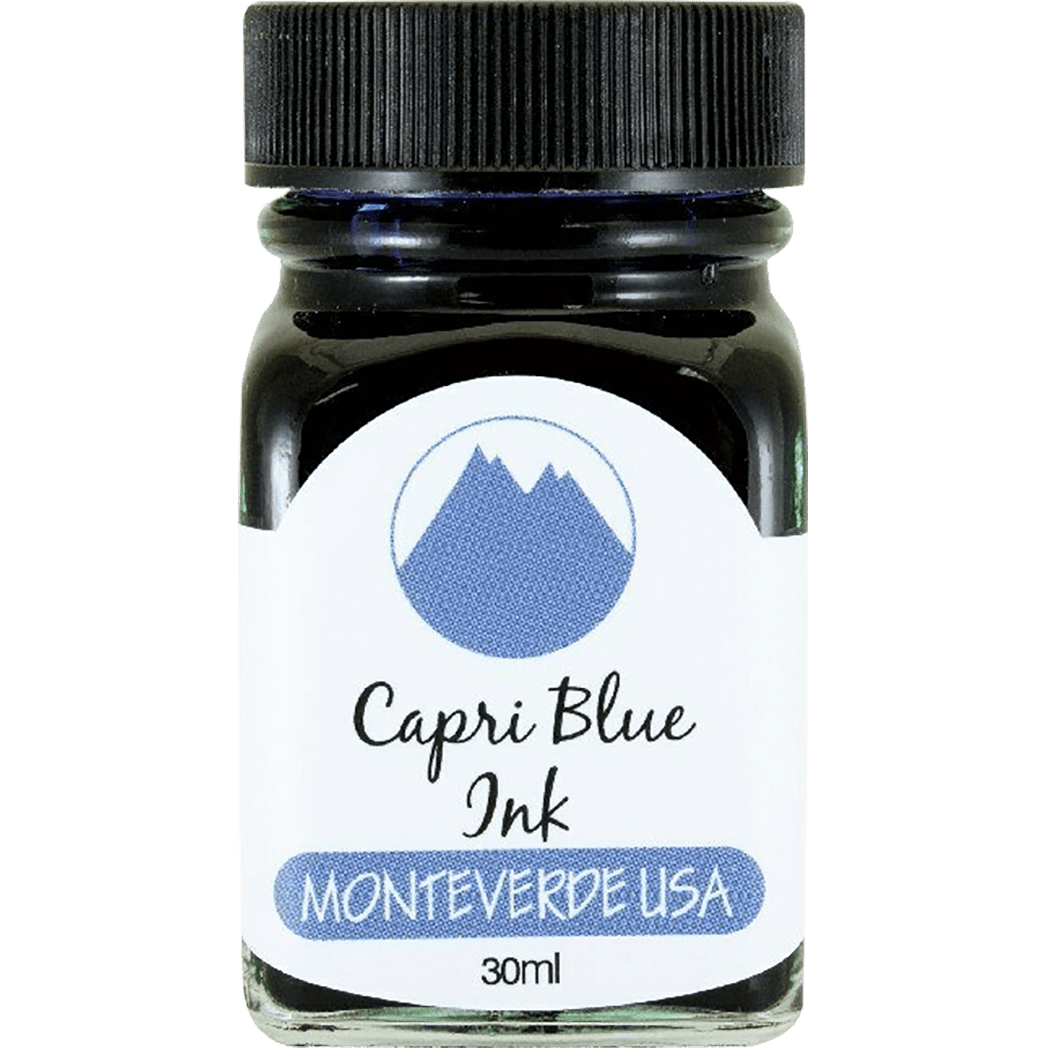 Monteverde World of Colors Capri Blue Ink Bottle 30 ml - Pen Boutique Ltd