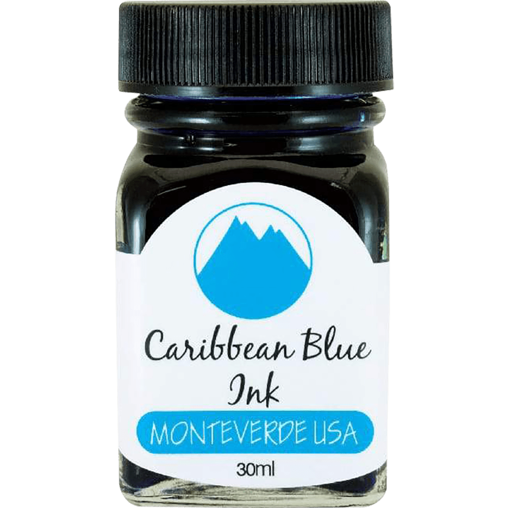 Monteverde World of Colors Caribbean Blue Ink Bottle 30 ml - Pen Boutique Ltd