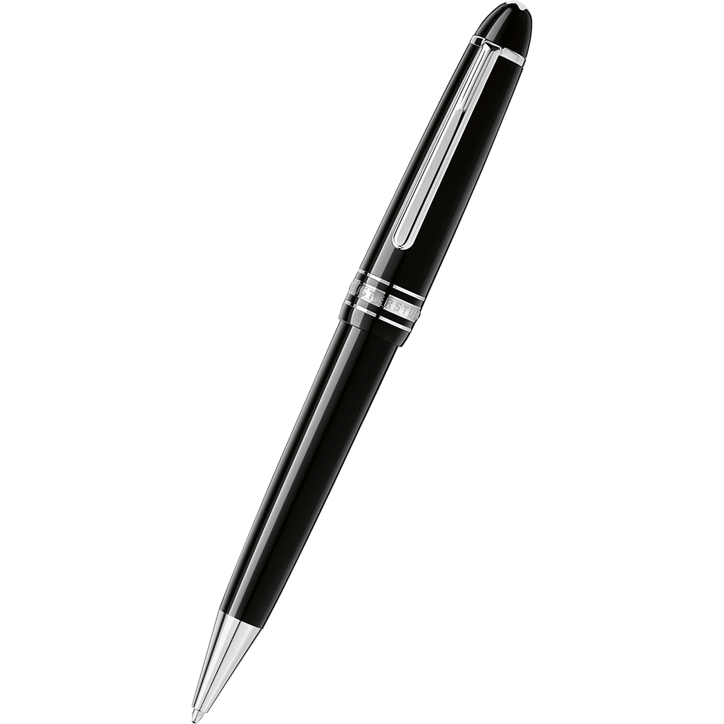 Montblanc Meisterstuck Ballpoint Pen - Black - Platinum Trim - Midsize - Pen Boutique Ltd