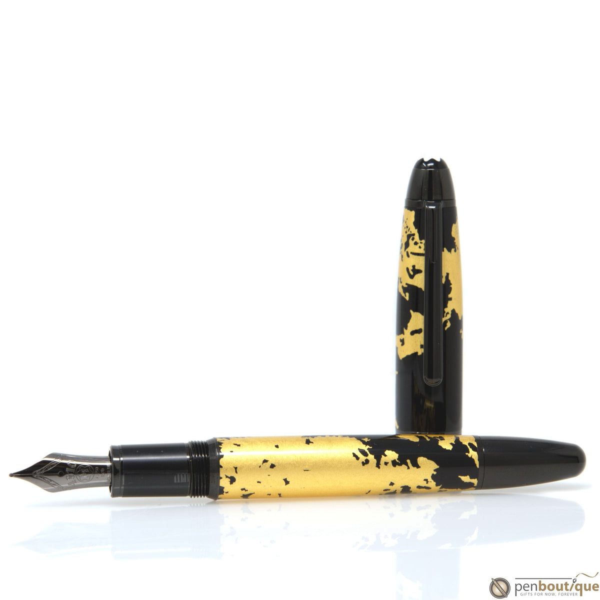 Montblanc Meisterstuck Fountain Pen - 146 Solitaire - Gold Leaf - Calligraphy - Pen Boutique Ltd
