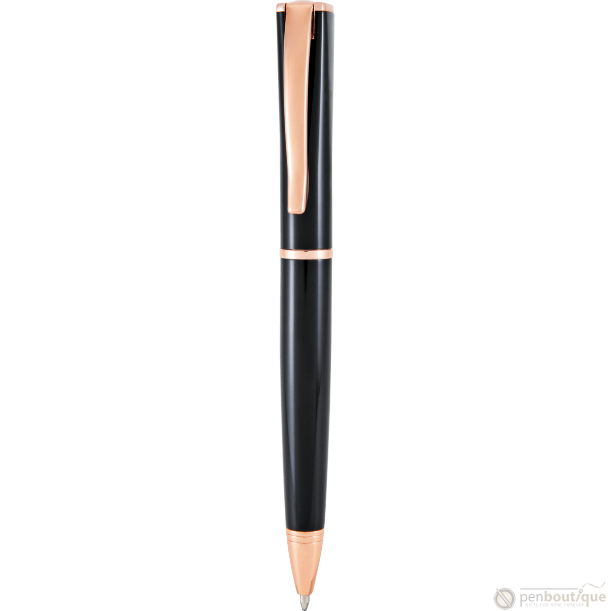 Monteverde Impressa Black with Rose Gold Trim Ballpoint Pen - Pen Boutique Ltd
