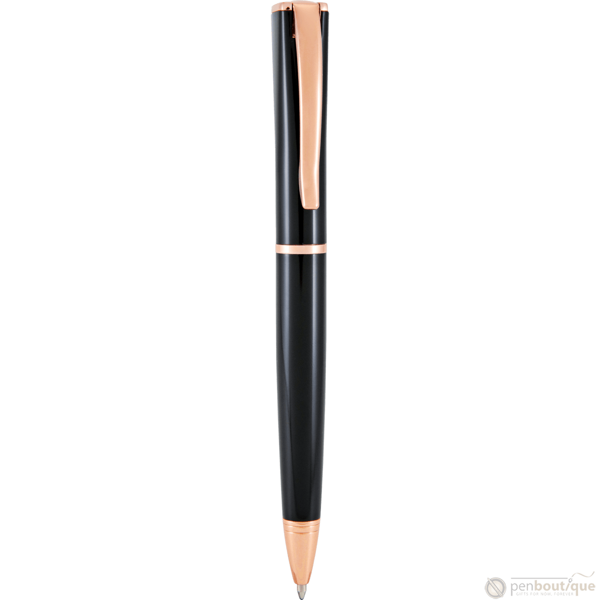 Monteverde Impressa Black with Rose Gold Trim Ballpoint Pen - Pen Boutique Ltd