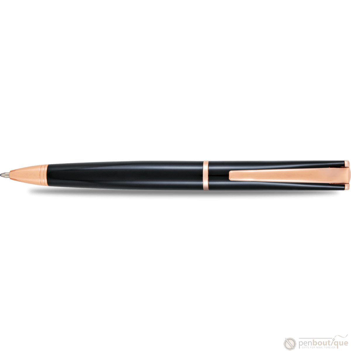 Monteverde Impressa Black with Rose Gold Trim Ballpoint Pen - Pen Boutique Ltd