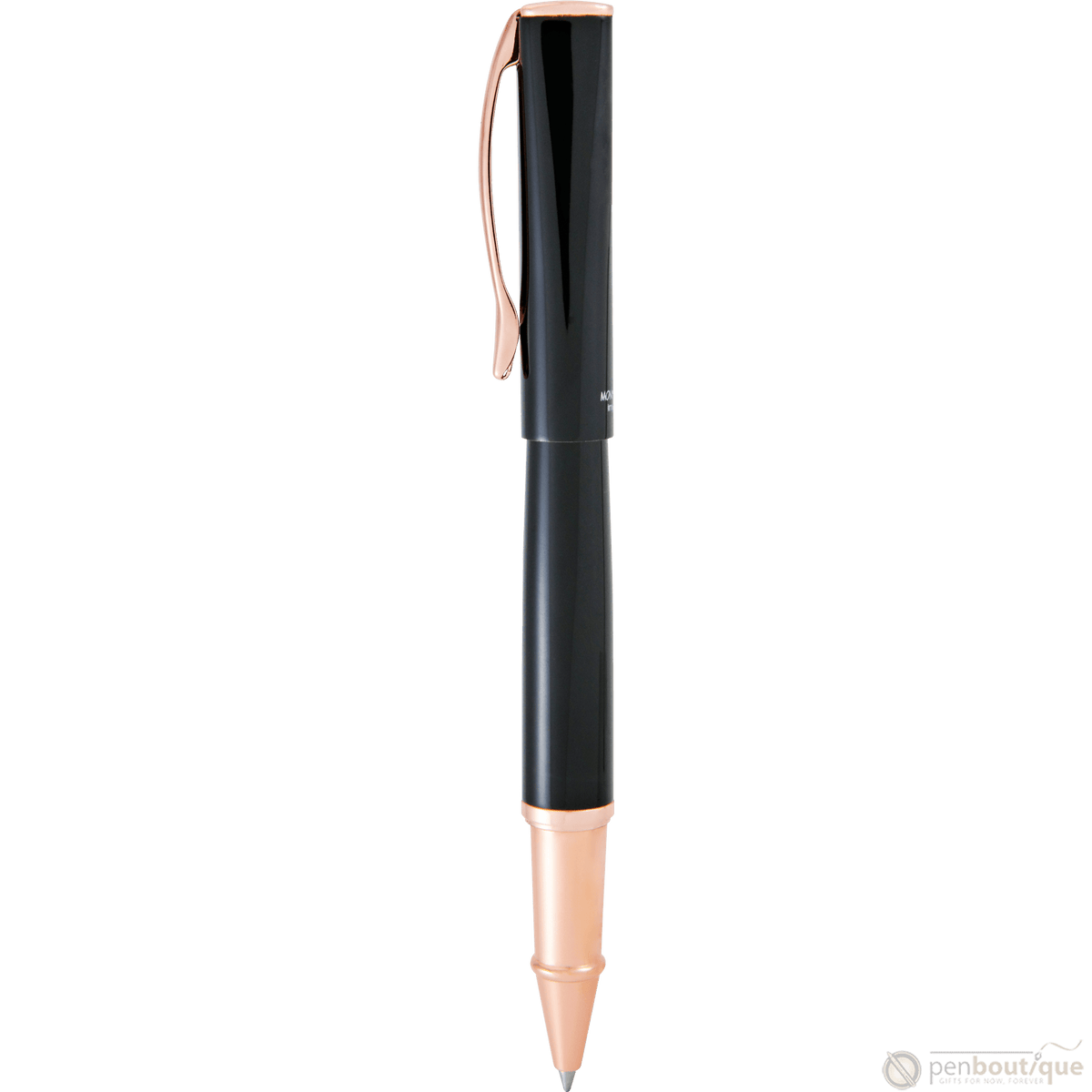 Monteverde Impressa Black with Rose Gold Trim Rollerball Pen - Pen Boutique Ltd