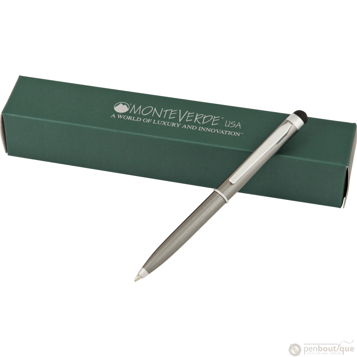 Monteverde Poquito Stylus Ballpoint Pen - Cool Grey - Pen Boutique Ltd