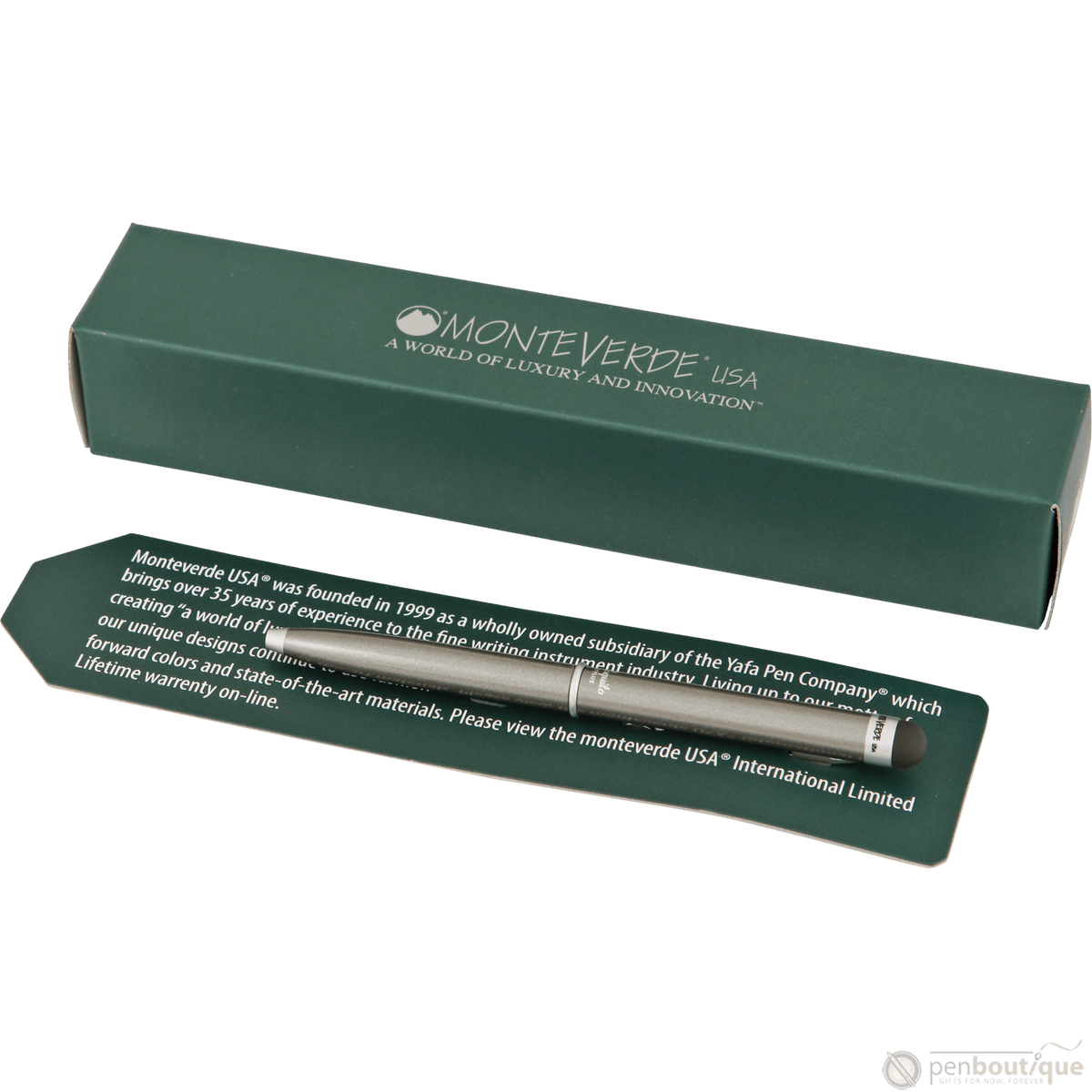 Monteverde Poquito Stylus Ballpoint Pen - Cool Grey - Pen Boutique Ltd