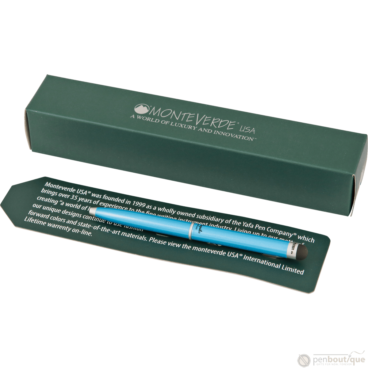 Monteverde Poquito Stylus Ballpoint Pen - Maui Blue - Pen Boutique Ltd