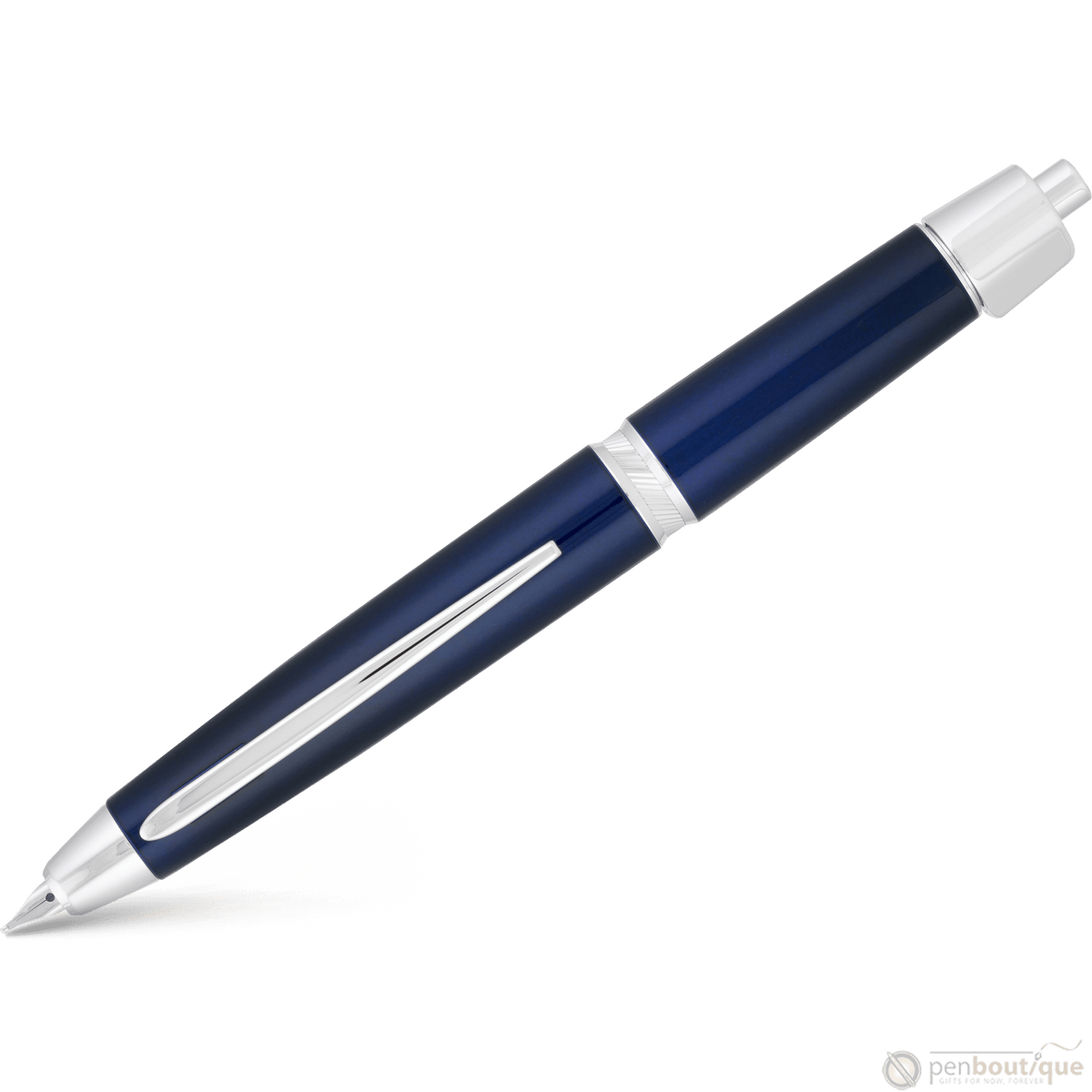 Pilot Vanishing Point LS Fountain Pen - Blue - Rhodium Trim - Pen Boutique Ltd