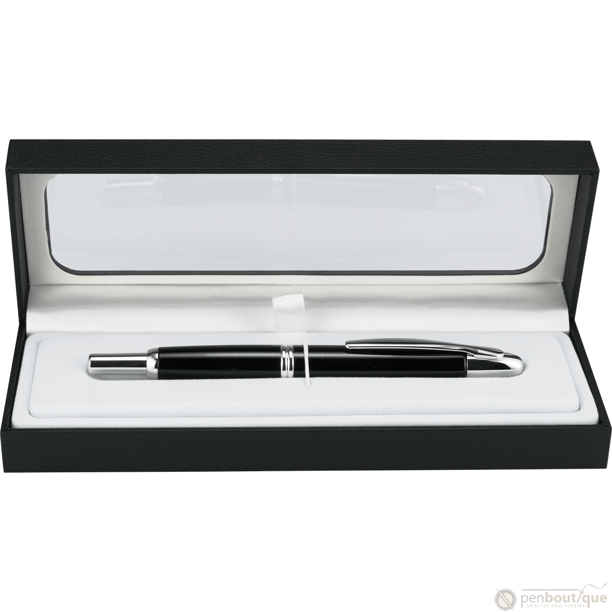 Pilot Vanishing Point Fountain Pen - Black - Rhodium Trim - Pen Boutique Ltd