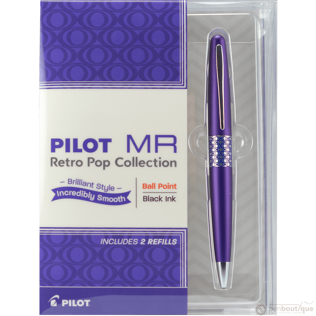 Pilot Ballpoint Pen - MR Collection - Retro Pop - Purple - Pen Boutique Ltd