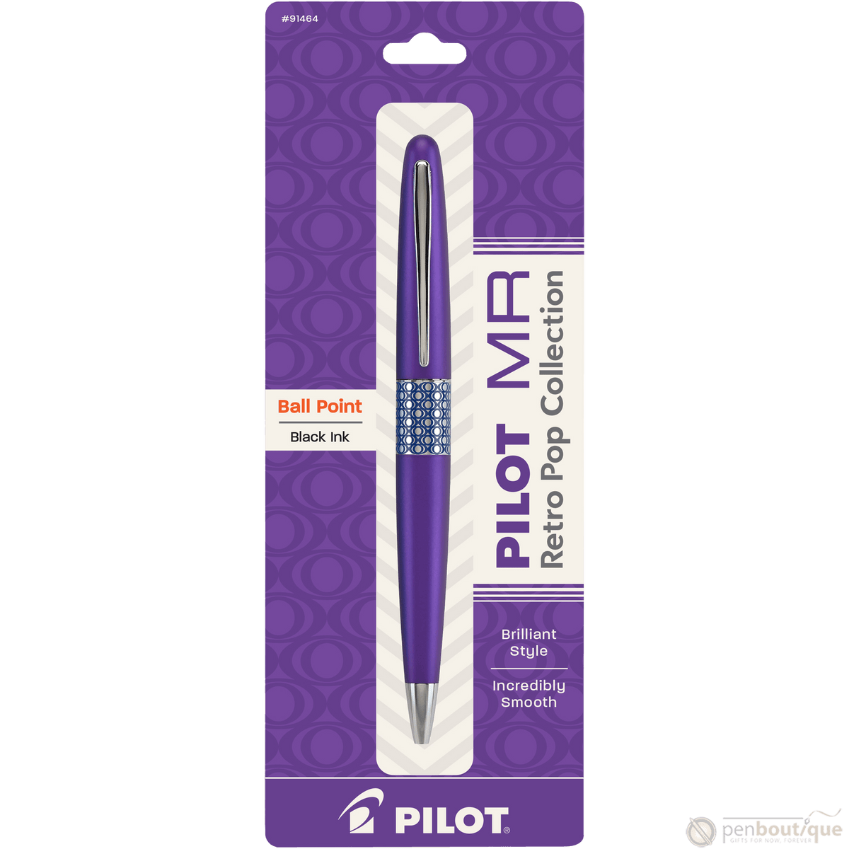 Pilot Ballpoint Pen - MR Collection - Retro Pop - Purple - Pen Boutique Ltd