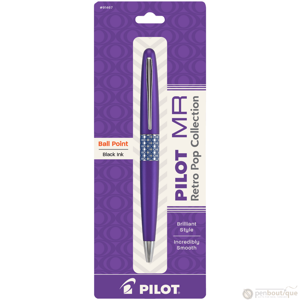 Pilot Ballpoint Pen - MR Collection - Retro Pop - Purple - Pen Boutique Ltd