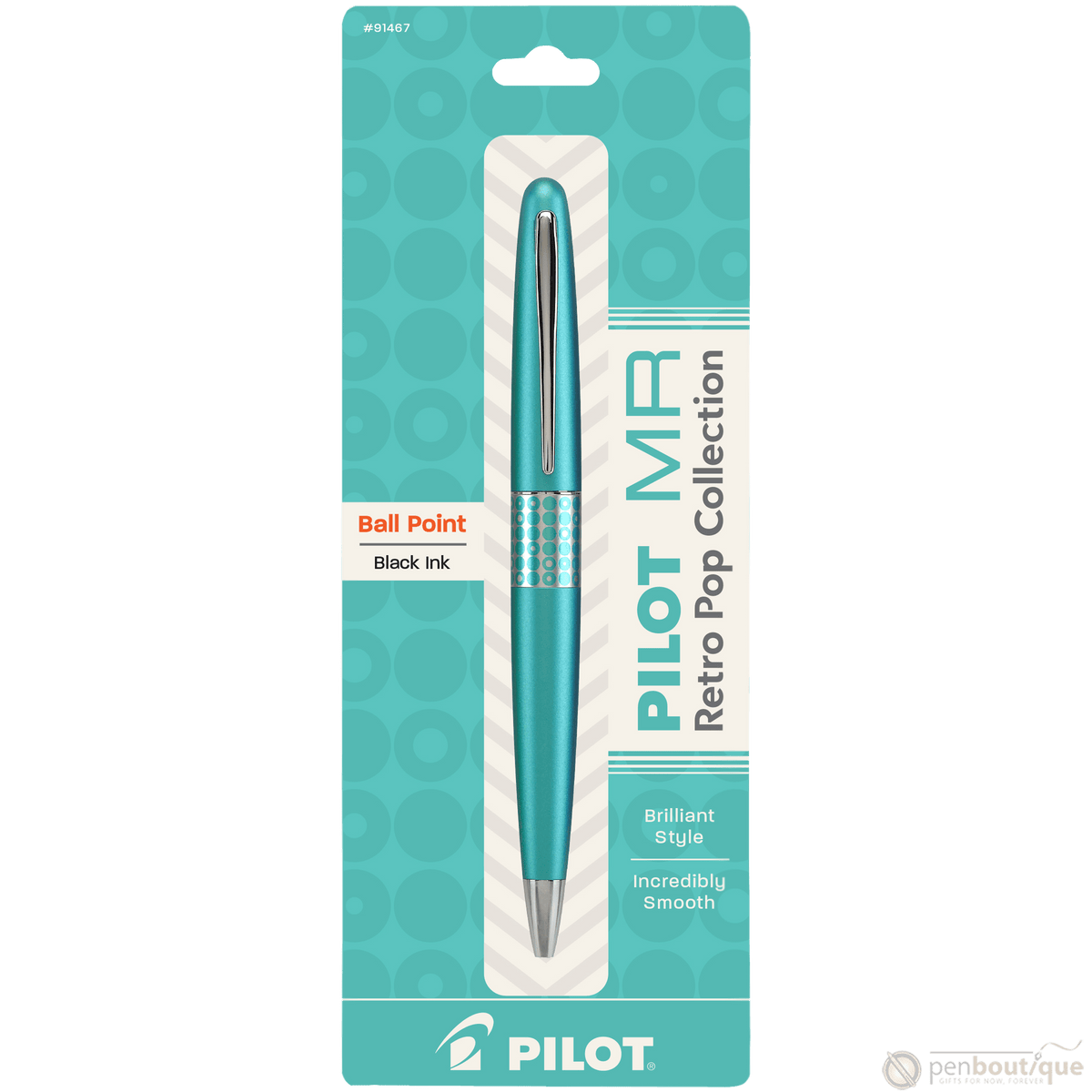 Pilot Ballpoint Pen - MR Collection - Retro Pop - Turquoise - Pen Boutique Ltd