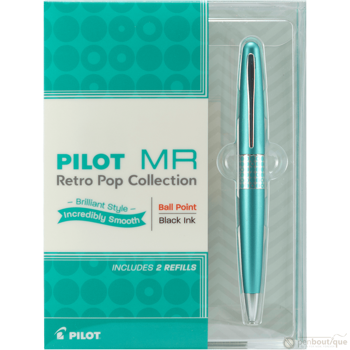 Pilot Ballpoint Pen - MR Collection - Retro Pop - Turquoise - Pen Boutique Ltd