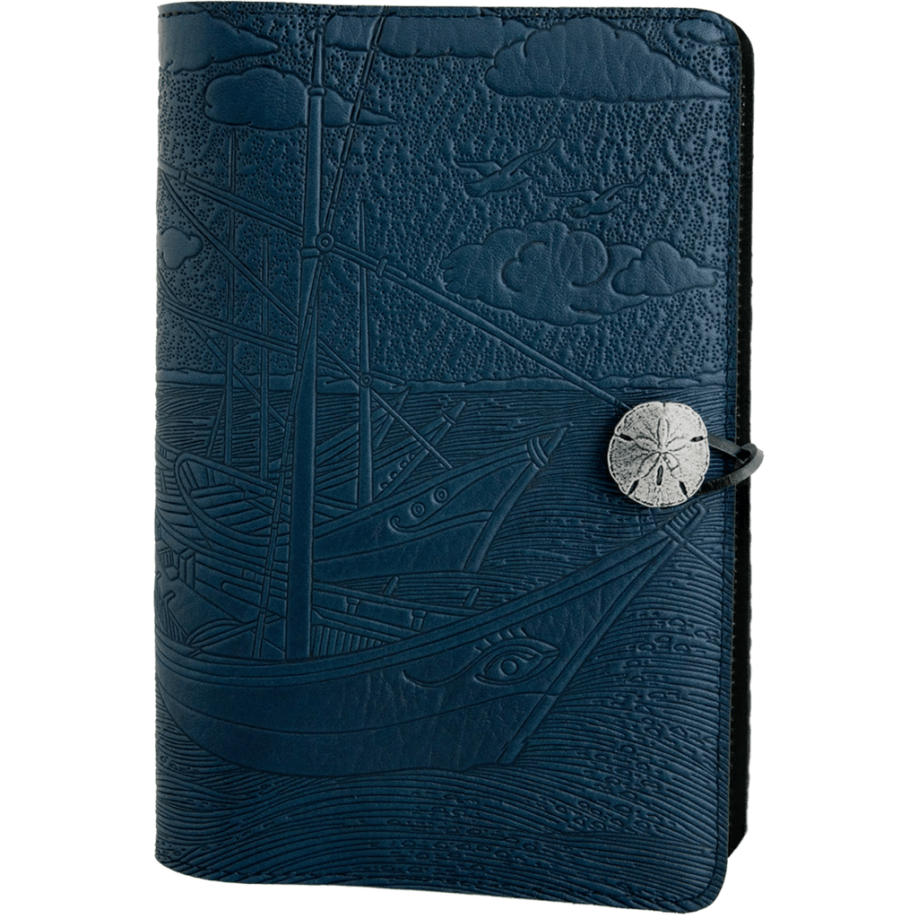 Oberon Design Van Gogh Boats Small Journal Cover - Navy - Pen Boutique Ltd