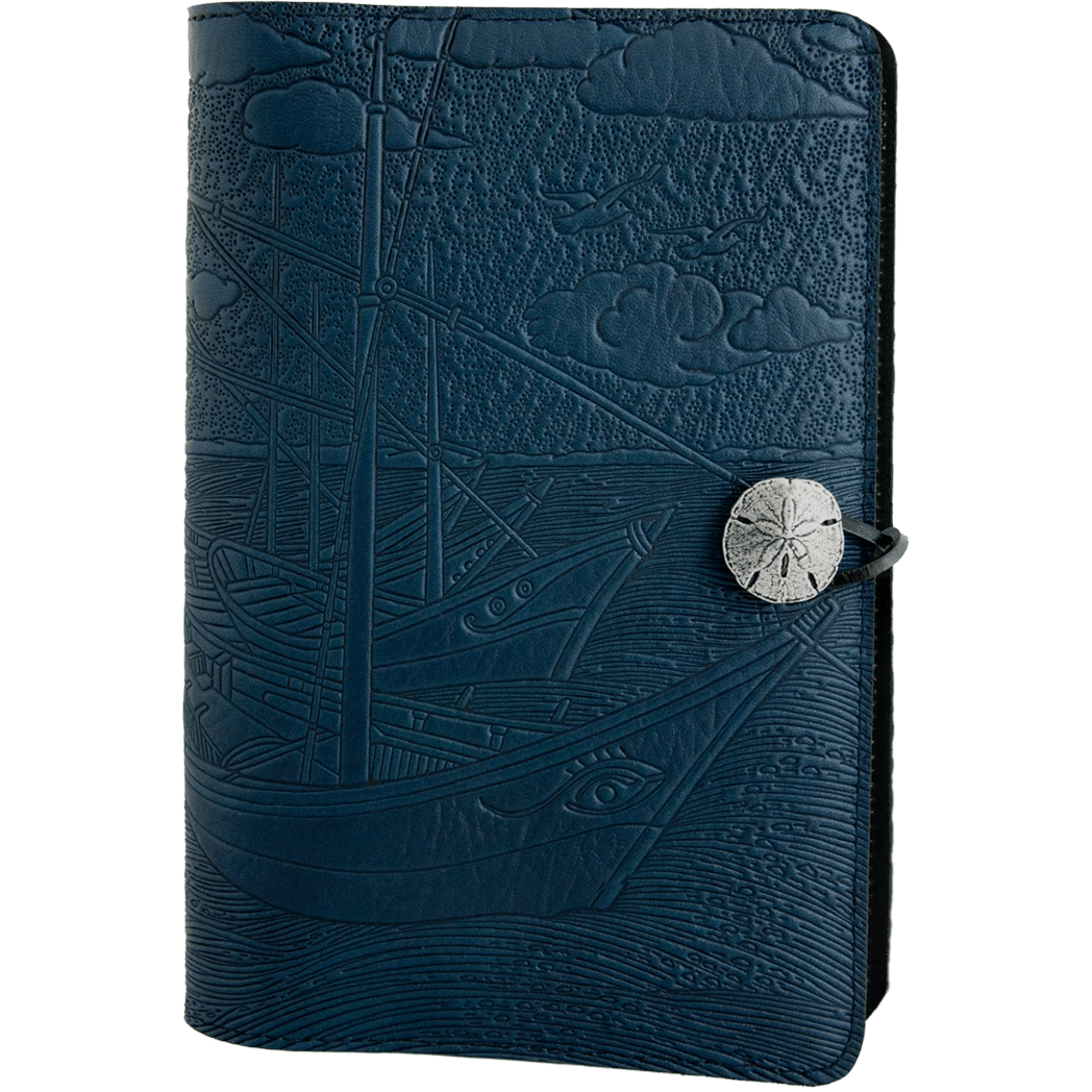 Oberon Design Van Gogh Boats Small Journal Cover - Navy - Pen Boutique Ltd