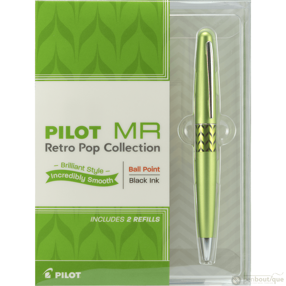 (Outlet) Pilot Ballpoint Pen - MR Collection - Retro Pop - Green - Pen Boutique Ltd