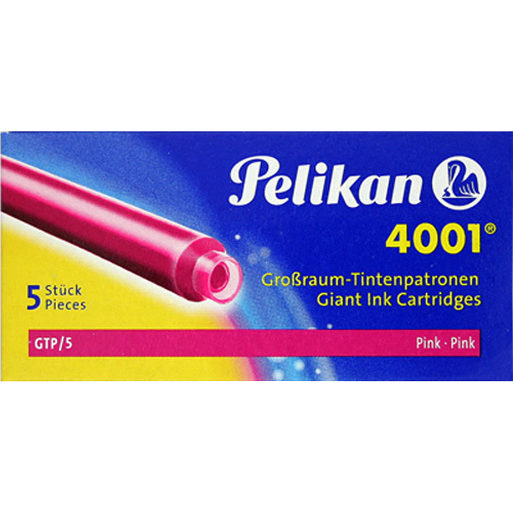 Pelikan 4001 Ink Cartridges - Giant GTP - Pink (5 per box) - Pen Boutique Ltd
