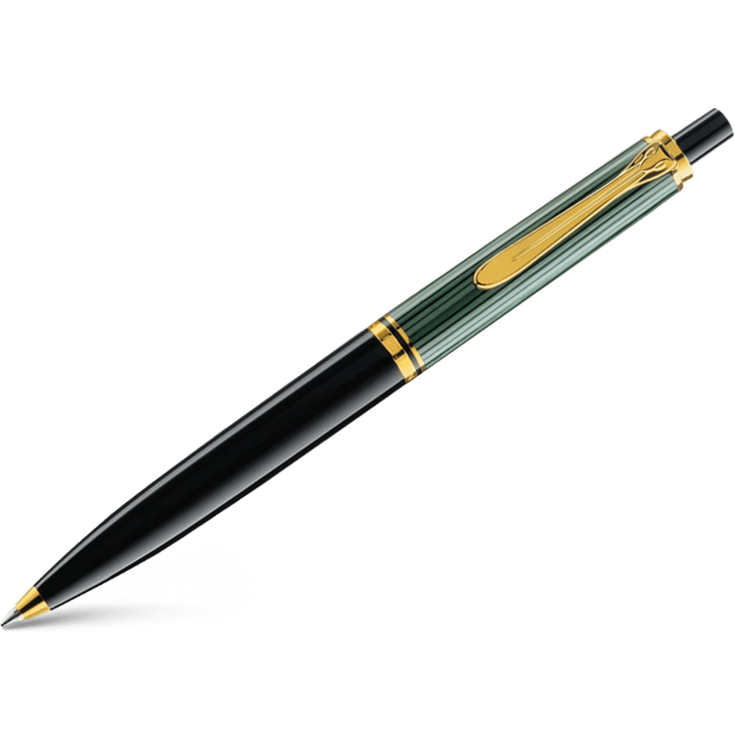 Pelikan Souveran Ballpoint Pen - K400 Green & Black Stripe - Pen Boutique Ltd
