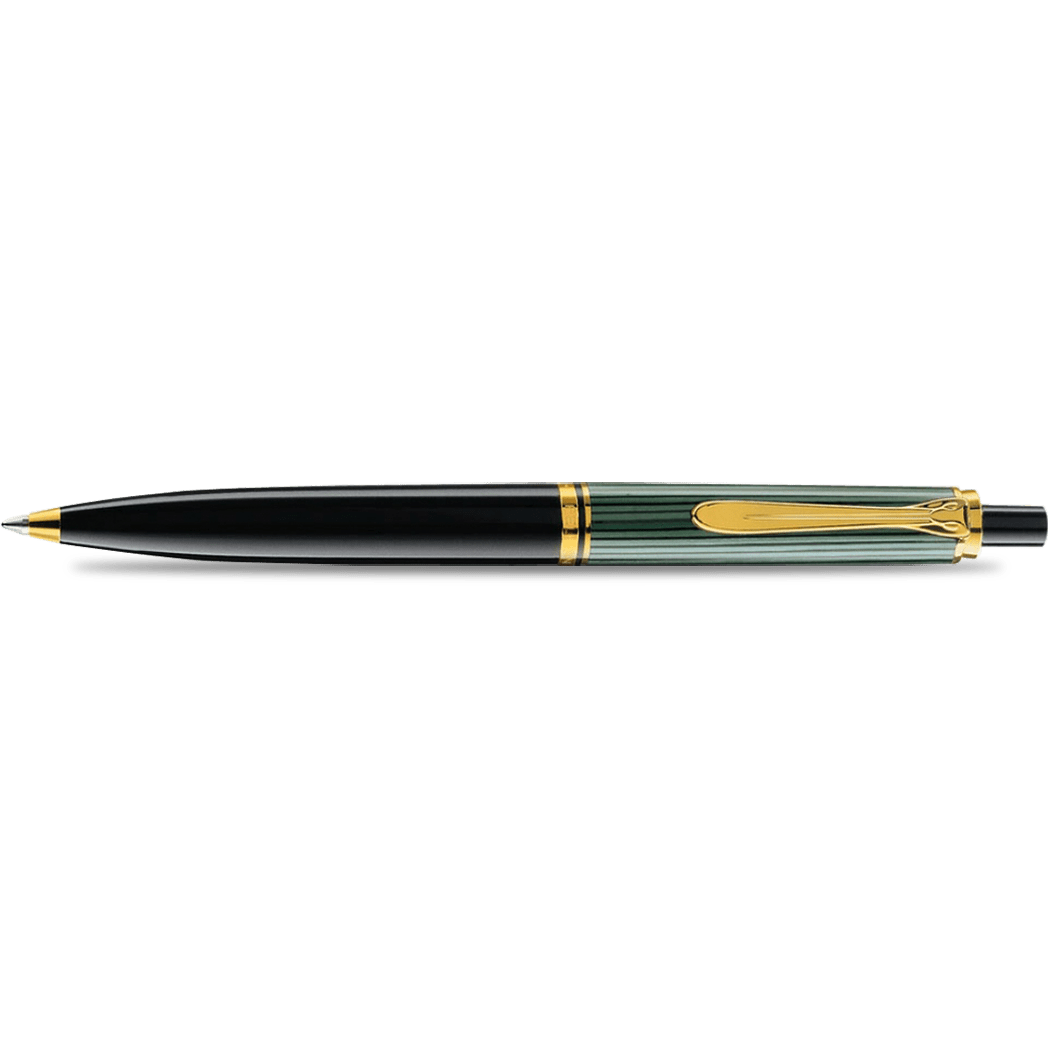 Pelikan Souveran Ballpoint Pen - K400 Green & Black Stripe - Pen Boutique Ltd