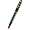 Pelikan Souveran Rollerball Pen - R800 Black & Green Stripe - Pen Boutique Ltd