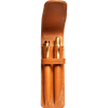 Aston Leather Tan Finger Style Double Pen Case - Pen Boutique Ltd