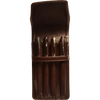 Aston Leather Brown Finger Style Quad Pen Case - Pen Boutique Ltd