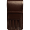 Aston Leather Brown Finger Style Quad Pen Case - Pen Boutique Ltd