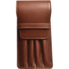 Aston Leather Cognac Finger Style Quad Pen Case - Pen Boutique Ltd