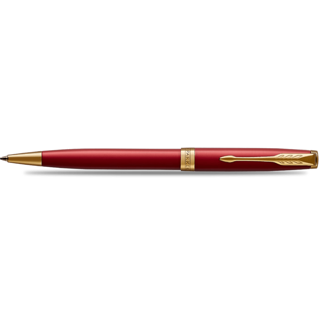 Parker Sonnet Ballpoint Pen - Red Lacquer - Gold Trim - Pen Boutique Ltd