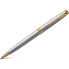 Parker Sonnet Ballpoint Pen - Stainless Steel - Gold Trim - Pen Boutique Ltd