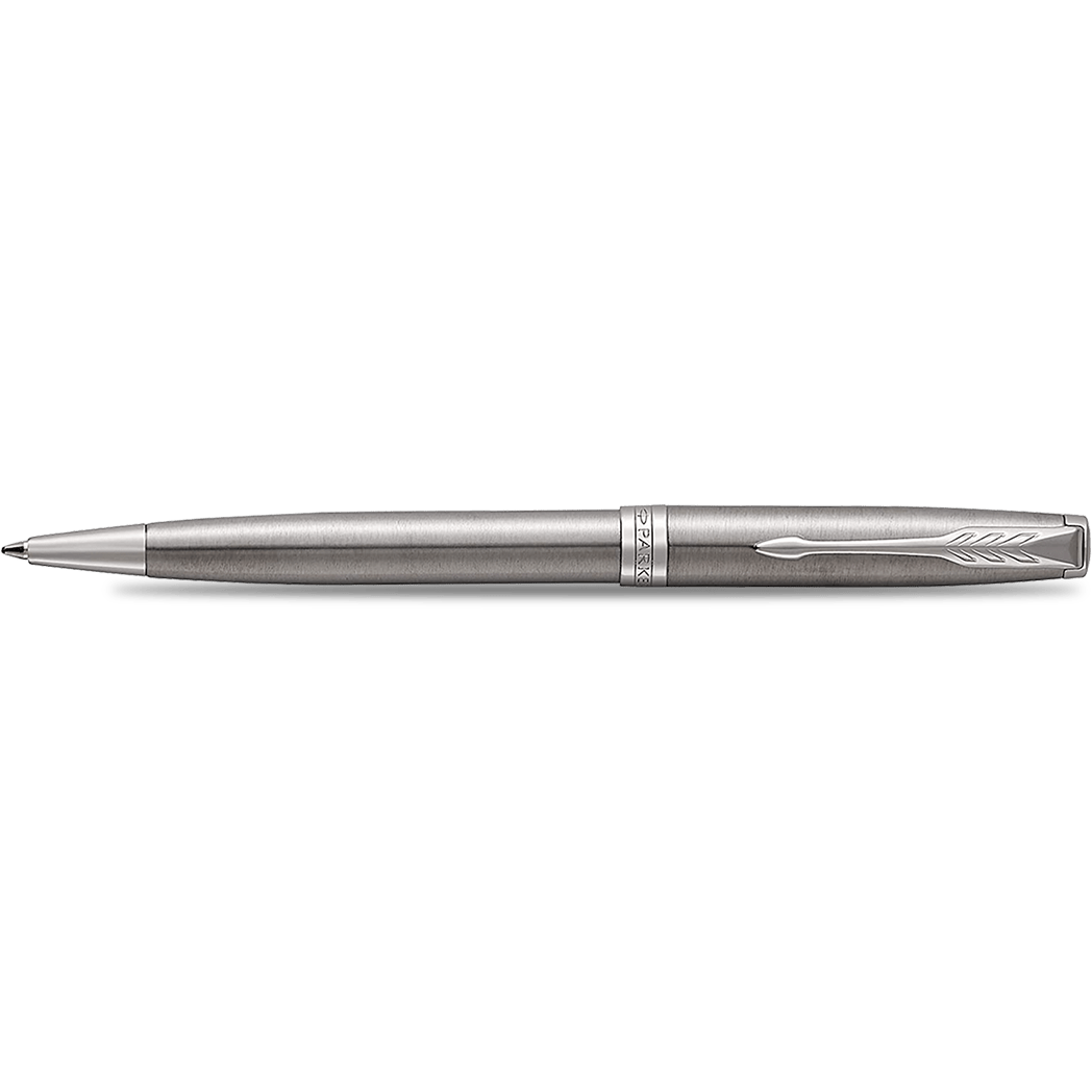 Parker Sonnet Ballpoint Pen - Stainless Steel - Chrome Trim - Pen Boutique Ltd