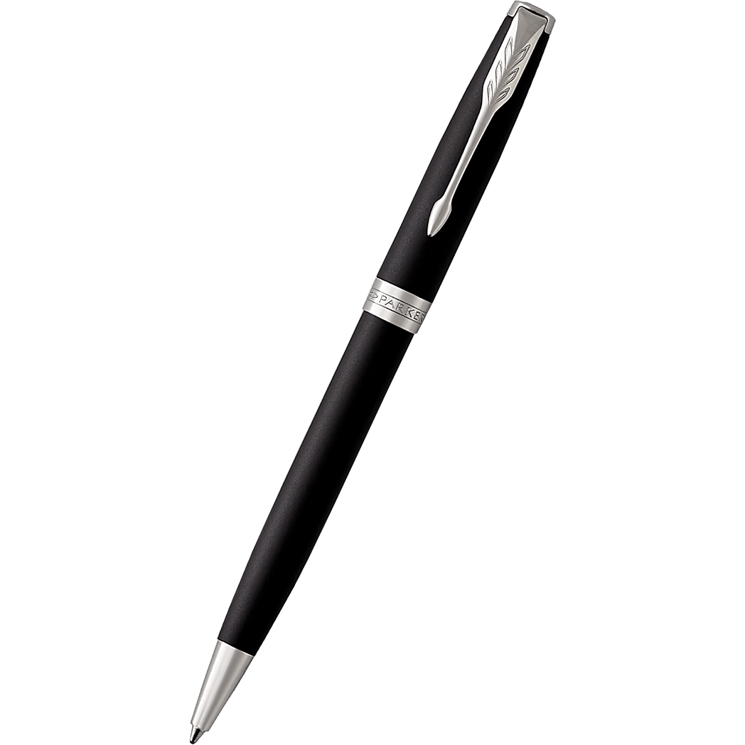 Parker Sonnet Ballpoint Pen - Matte Black - Chrome Trim - Pen Boutique Ltd