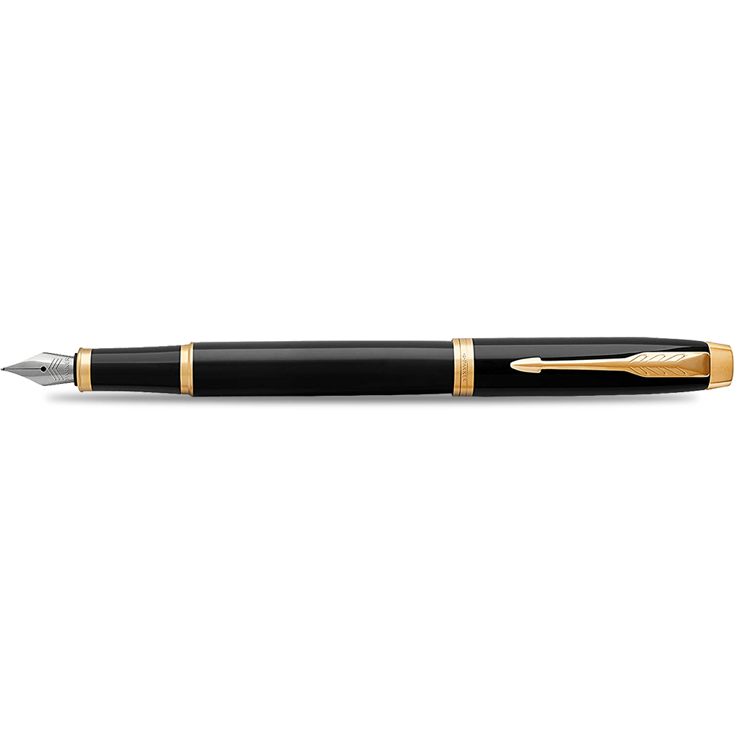 Parker IM Fountain Pen - Black - Gold Trim - Pen Boutique Ltd