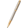 Parker IM Premium Warm Silver with Gold Trim Rollerball Pen - Pen Boutique Ltd