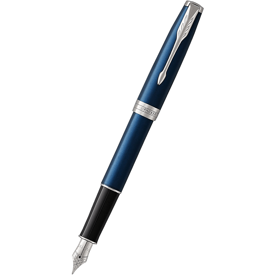 Parker Sonnet Fountain Pen - Blue - Chrome Trim - Pen Boutique Ltd