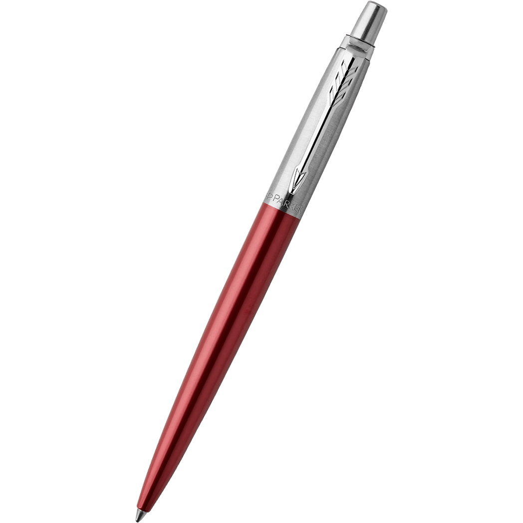 Parker Jotter Ballpoint Pen - Kensington Red - Chrome Trim - Pen Boutique Ltd
