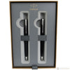 Parker Sonnet Black Lacquer & Matte Black Ballpoint Duo Gift Set - Chrome Trim - Pen Boutique Ltd