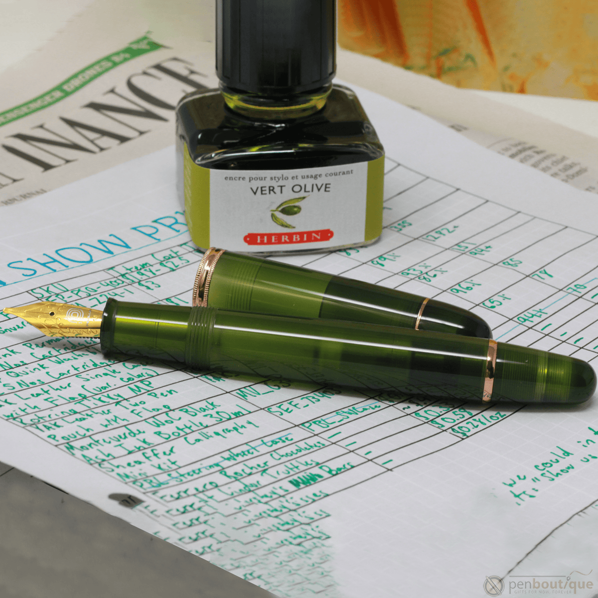 Penlux Masterpiece Grande Fountain Pen - Rainforest - Pen Boutique Ltd