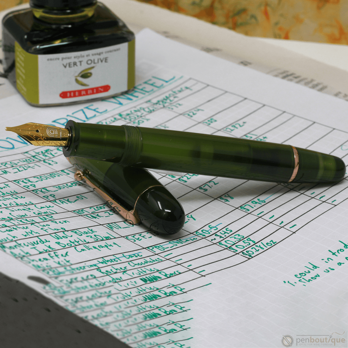 Penlux Masterpiece Grande Fountain Pen - Rainforest - Pen Boutique Ltd