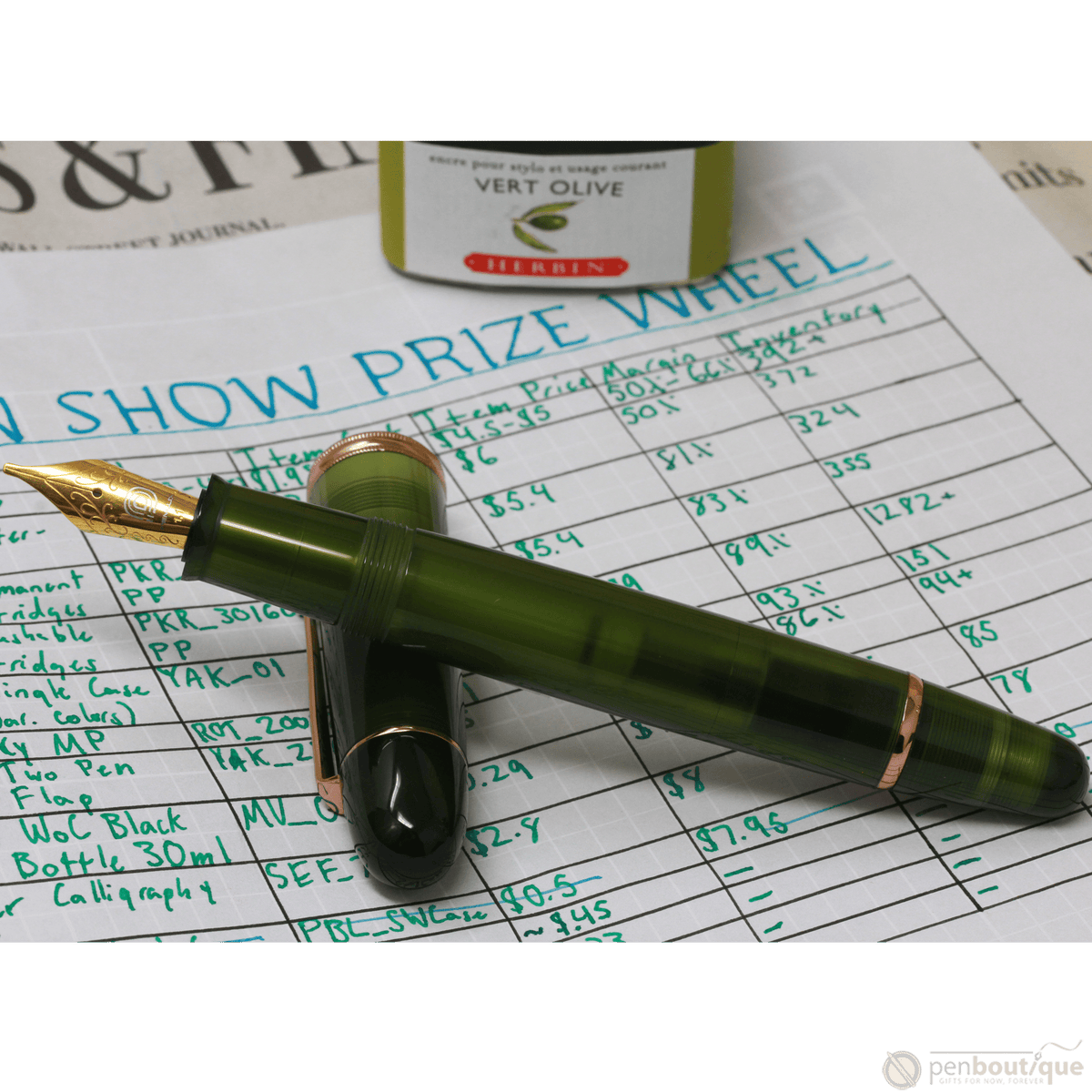 Penlux Masterpiece Grande Fountain Pen - Rainforest - Pen Boutique Ltd