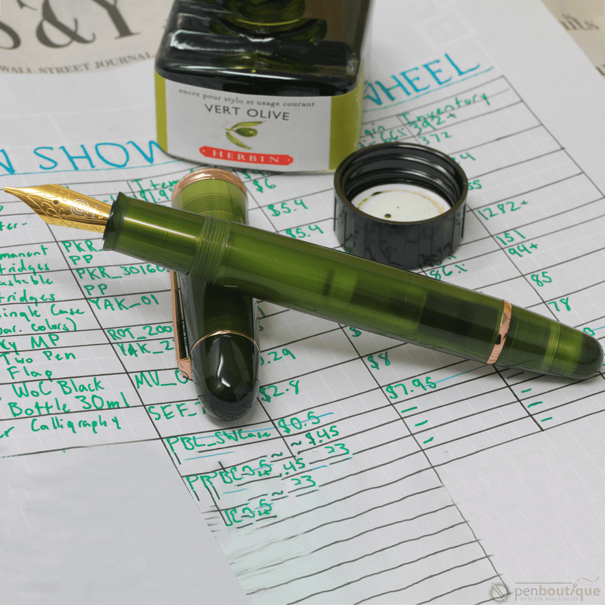 Penlux Masterpiece Grande Fountain Pen - Rainforest - Pen Boutique Ltd