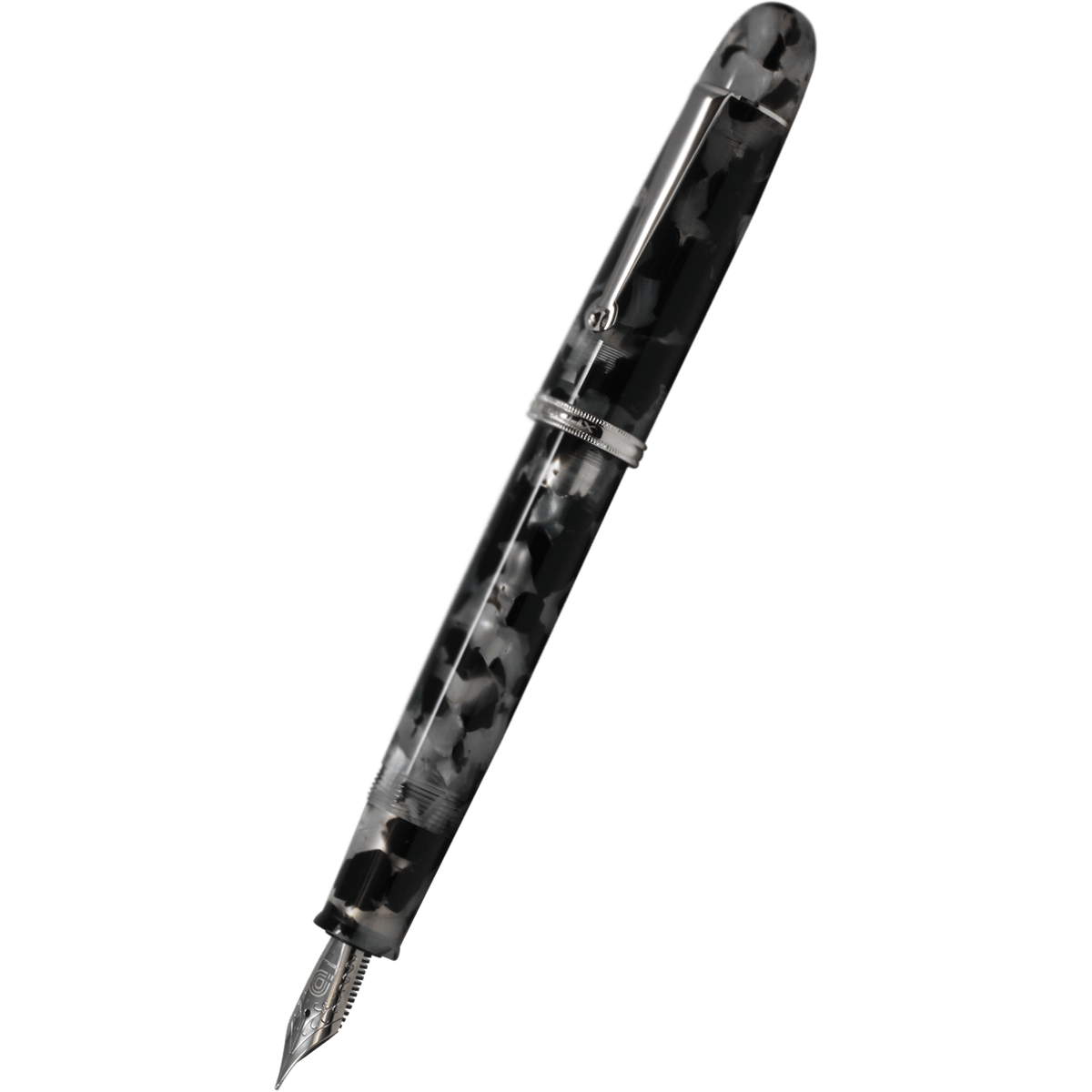Penlux Masterpiece Grande Fountain Pen - Koi - Black & White - Pen Boutique Ltd